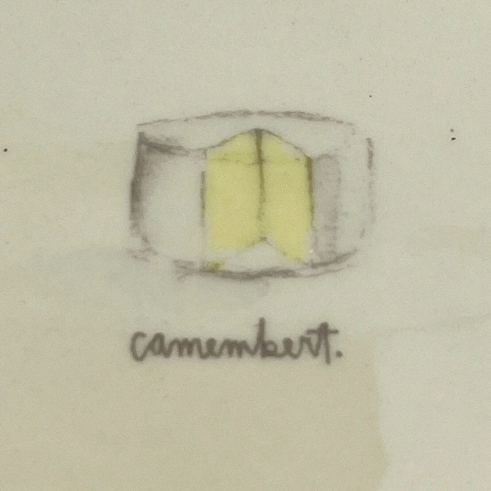 Rae Dunn Camembert Cheese Oval Appetizer Plate‎ 8